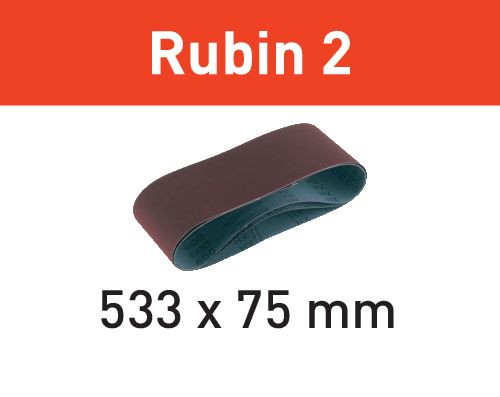 FESTOOL Schleifband L533X 75-P60 RU2/10 Rubin 2